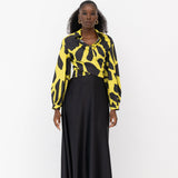Faith Fluid Flared Maxi Skirt Front View