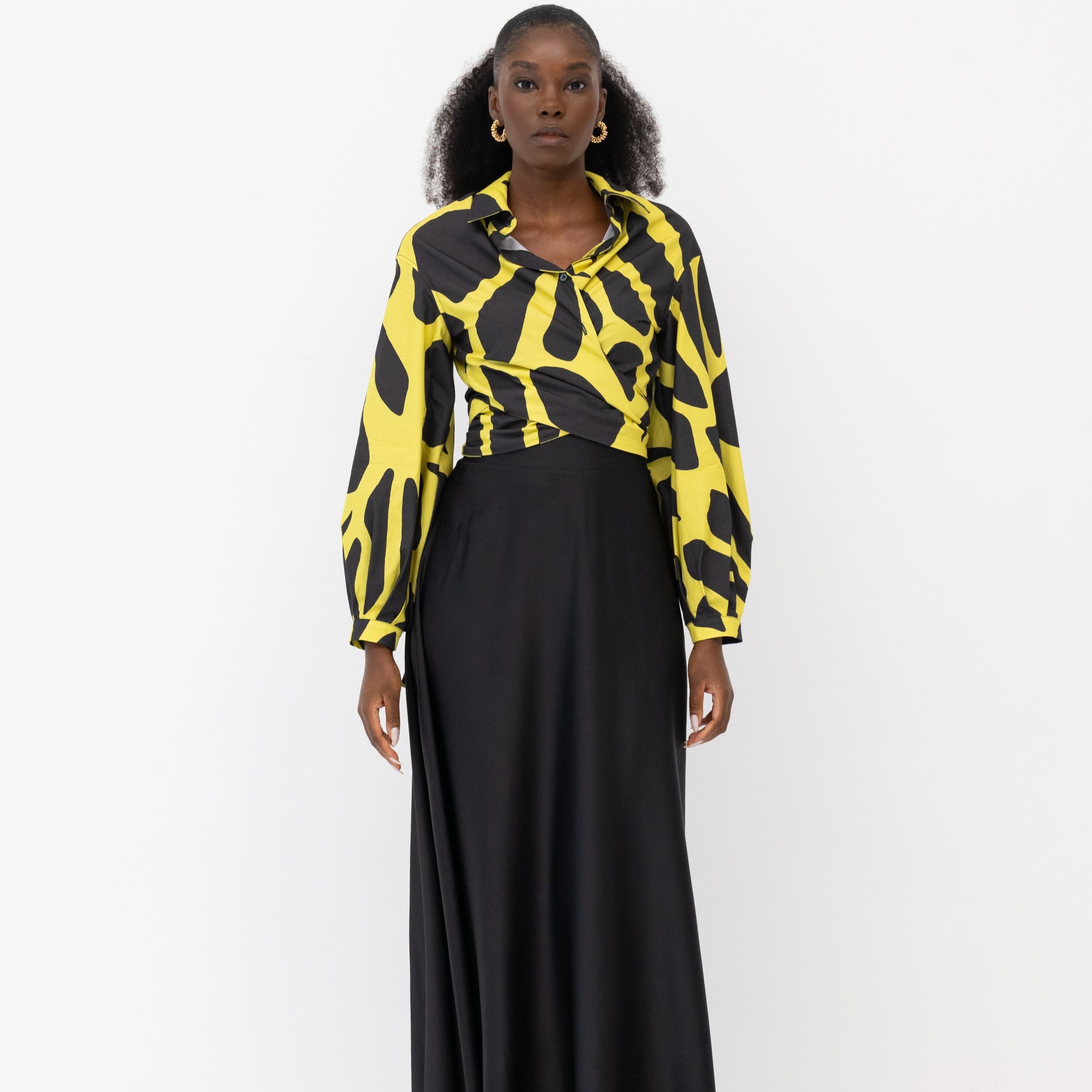 Naomi Button Up Knot Shirt - Front View