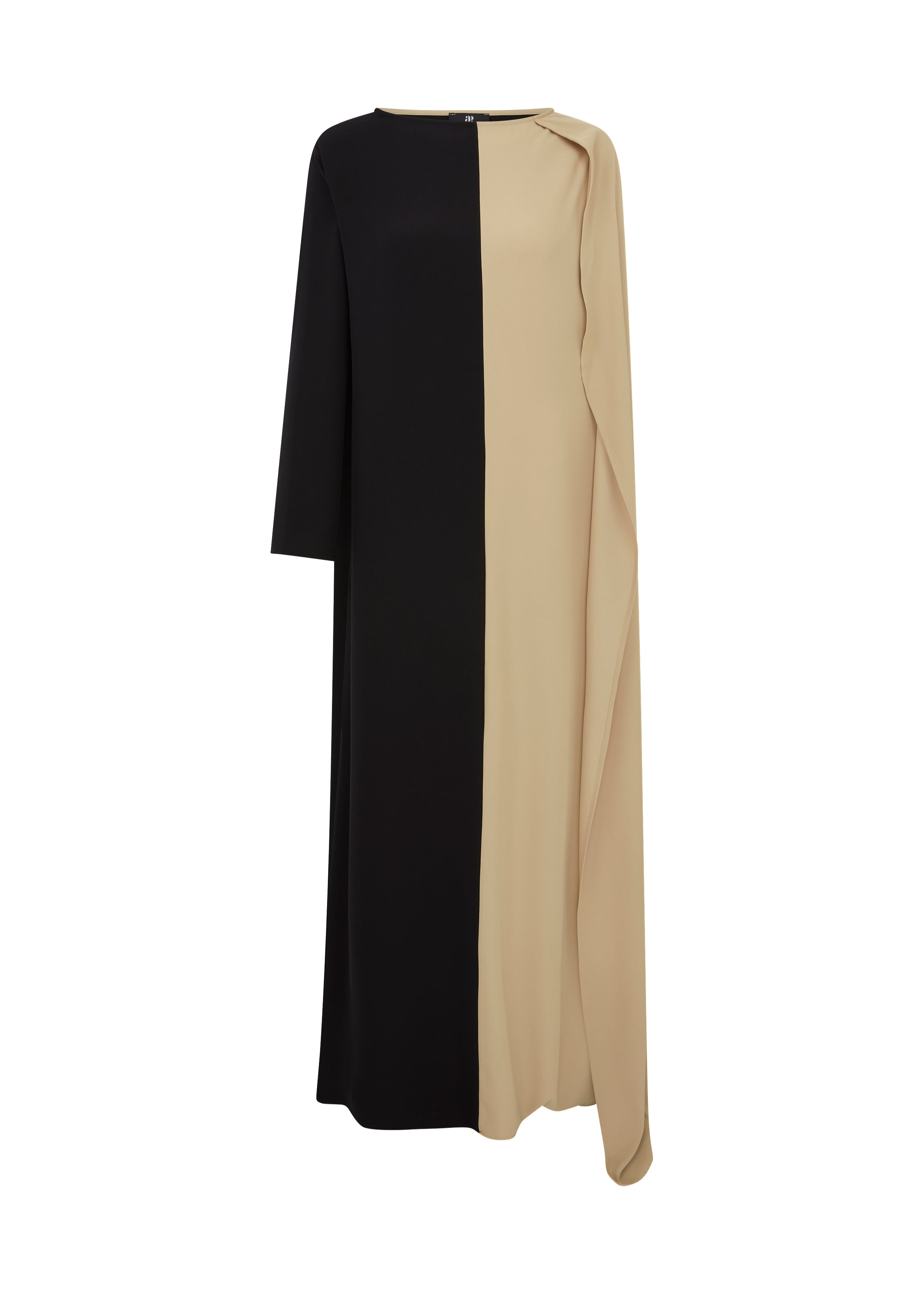Diana Fluid Maxi Dress in Beige - Comfortable Women's Fashion - Front View
