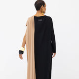 Women's Long Sleeve Maxi Dress - Diana Fluid Maxi in Black - Back VIew
