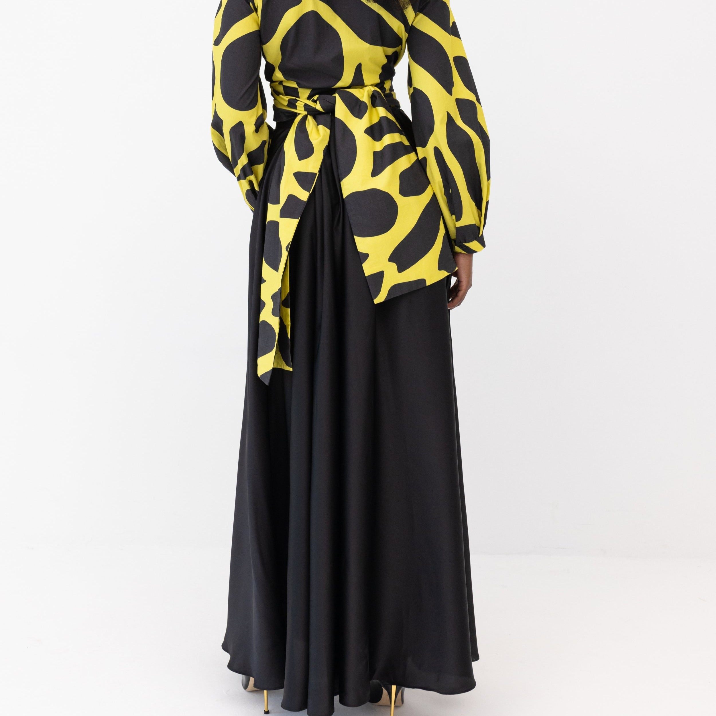 Faith Fluid Flared Maxi Skirt - Back View