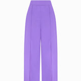 Purple Wide Leg Pant and Tail Shirt Set