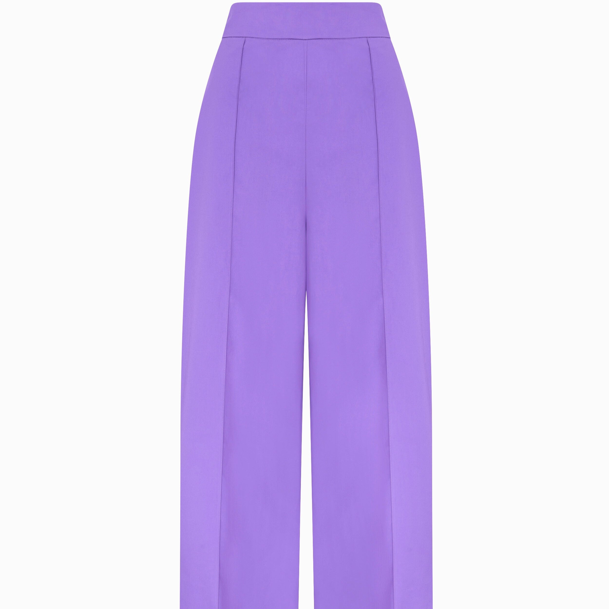Purple Wide Leg Pant and Tail Shirt Set
