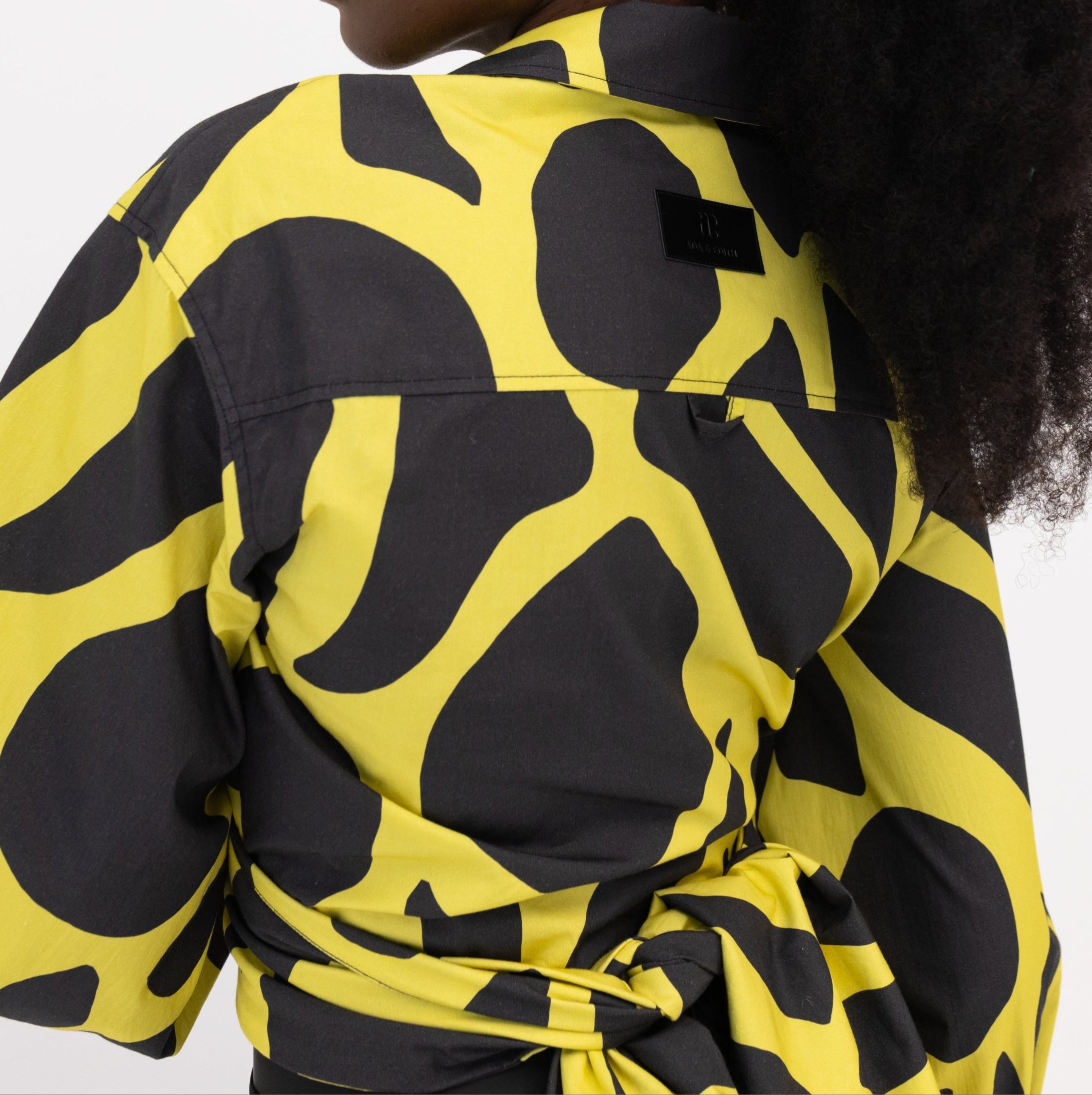 Naomi Button Up Knot Shirt - Model Wearing XS/S