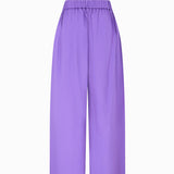 Purple Wide Leg Pant and Tail Shirt Set