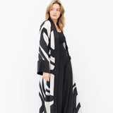 Eva Maxi Kimono Set Wide Leg Pant - Front View