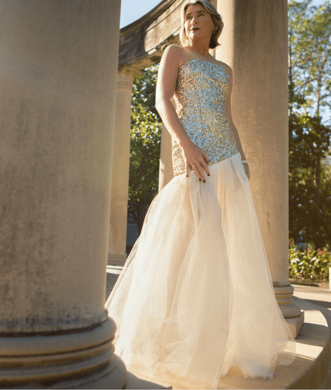 Eze Sequin Tulle Gown