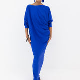 Riviera Draped Maxi Dress - Blue