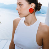 Como Leather Earrings - Small