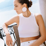 Como Leather Earrings - Medium