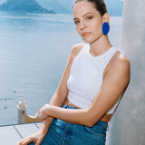 Como Leather Earrings - Medium