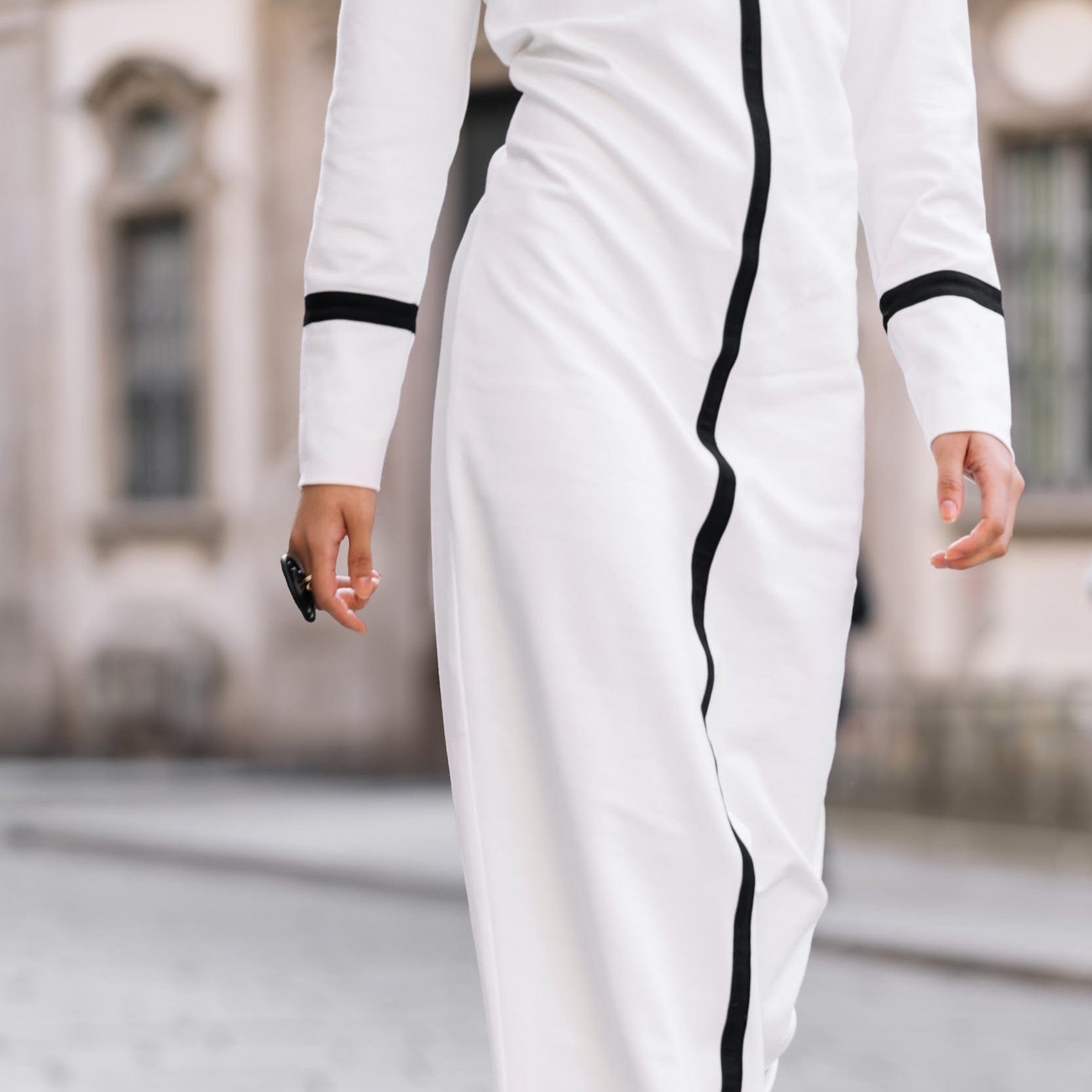 Windsor Dress | Structured V-Neck Midi with Kinetic Fabric XL/XXL / Black Windsor Dress | Structured V-Neck Midi with Kinetic Fabric XL/XXL / Black