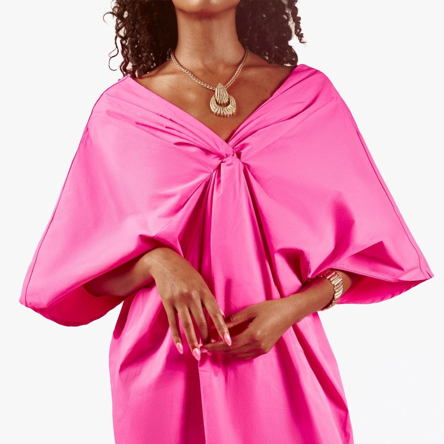 Boubou Dress | Luxury Minimalist Silhouette for Executive Wellness XL/XXL / Pink Boubou Dress | Luxury Minimalist Silhouette for Executive Wellness XL/XXL / Pink