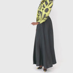 Model Wearing Faith Fluid Flared Maxi Skirt