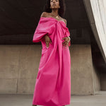 woman-wearing-blue-boubou-dress-executive-wellness-wear