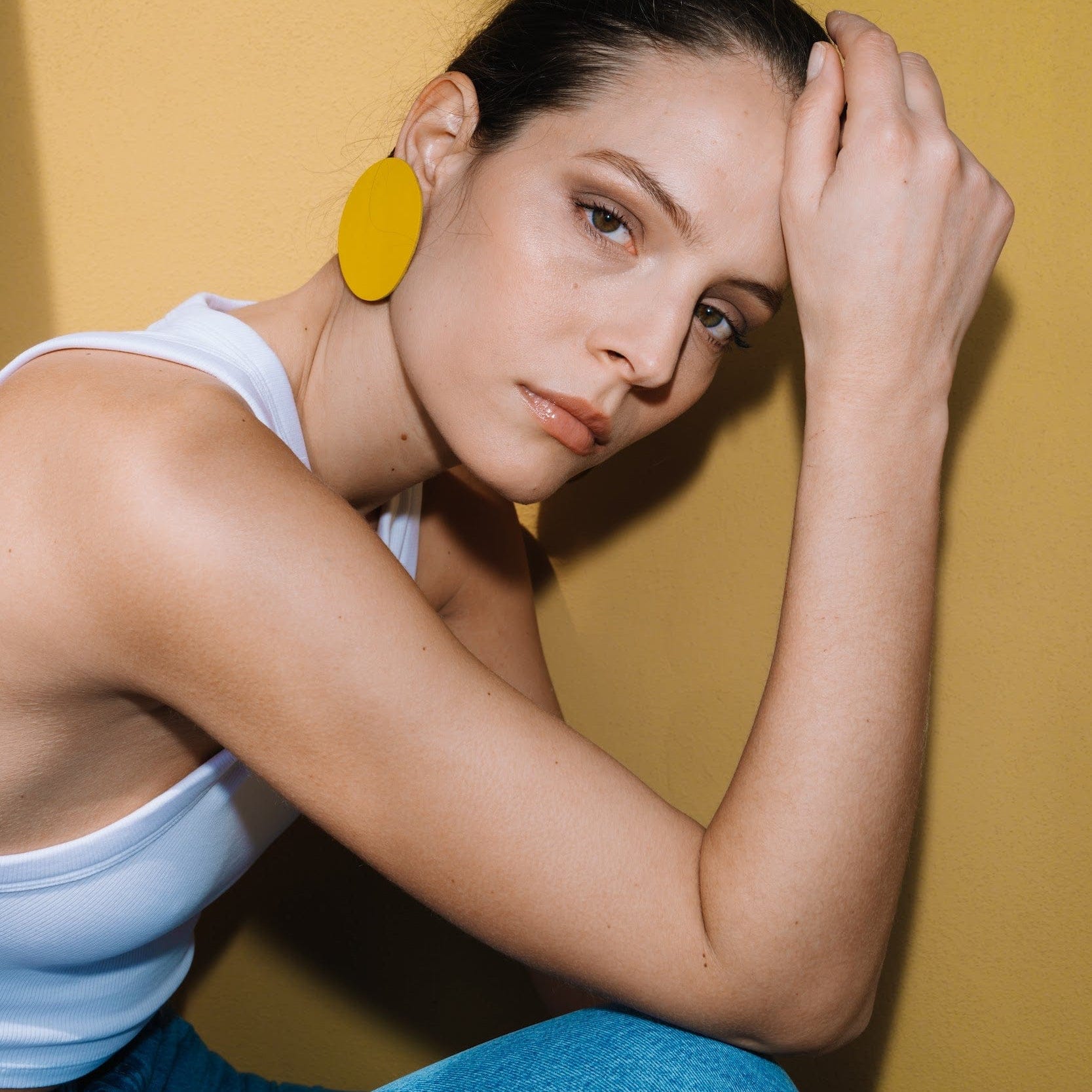 Lightweight statement earrings for work